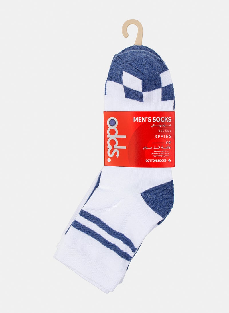 Odds Men's Pack of 3 Half Terry L-Shape Patterned Socks - Image 5
